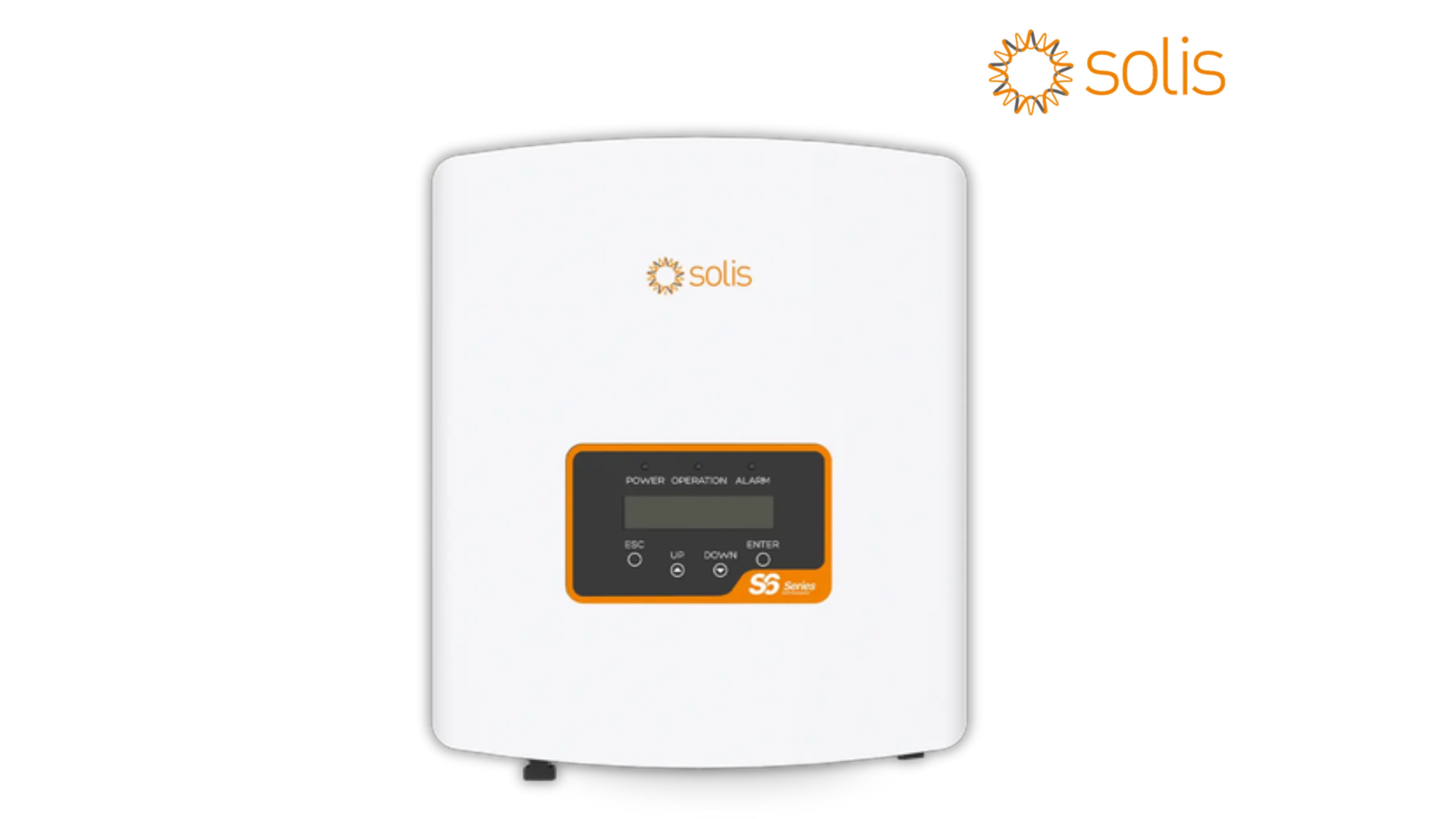 Solis solar inverter with SS Series display panel and Solis logo